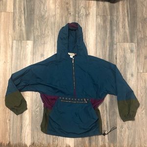 Vintage L.L. Bean  90s Color Block Aztec Anorak Jacket Men’s Large